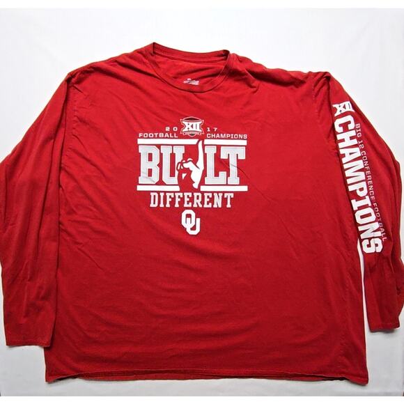Fanatics Other - OU Football Champions Built Different 5XL Red Sooners Long Sleeve Shirt 2017